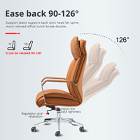Chaise de bureau de direction en cuir PU à dossier haut, prix bas, luxe, haute qualité, ergonomique
