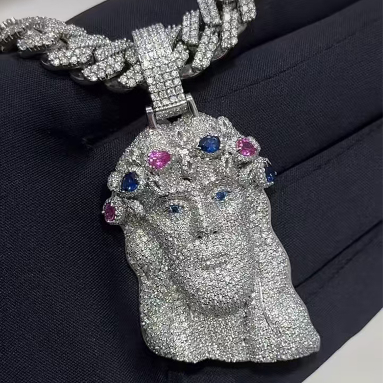 White-big size jesus pendant E