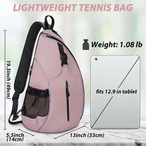 Muestra Gratuita, Bolsa de Tenis Funcional con Certificación BSCI, Bolsa de Tenis Deportiva, Bolsa de Playa de Cuero, Bolsa de Transporte para Raquetas de Tenis, Mochila Bandolera - Product Image 4