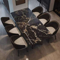 Ensemble de meubles de maison modernes et simples, table à manger rectangulaire en bois et chaises, écologiques, durables, assemblés, convertibles