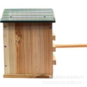 Casa de Madera para Búhos, para Montar en un Árbol de Pino, Nido para Pájaros al Aire Libre, Tamaño Mediano, Madera Sólida, para Observación de Aves en el Patio Trasero - Product Image 2