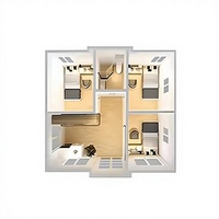 Maison modulaire préfabriquée sur mesure, toit plat, toit en pente, installation rapide, ISO CE