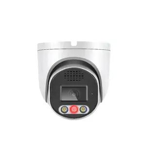 ENSTER Newest Full Color Night Vision 5MP Indoor Siren Red Blue Flash Light Audio Alarm system Security POE IP Camera