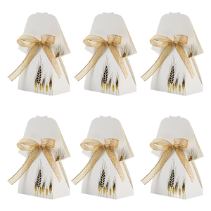 Cajas de Cartón <span class=keywords><strong>para</strong></span> Dulces y Recuerdos de Bautizo Religioso <span class=keywords><strong>Personalizadas</strong></span>, Pequeños Regalos de Primera Comunión, Materiales Reciclados, Papel Dorado - Product Image 2