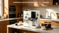 Machine à glaçons électrique 2-en-1 de comptoir, compresseur 150W, autonettoyante, portable, pour la maison, avec bouteille en plastique