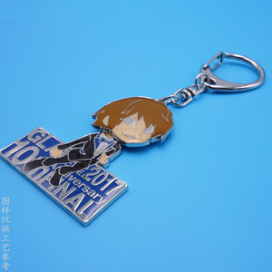Anime <b>Doll</b> Keychain Metal 55x25mm Painted Epoxy Resin <b>Custom</b> Business Gift Promotional Item - Product Image 2