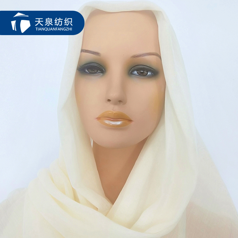 Полиэфирная крученая вуаль квадратный шарф/Высококачественный хлопок из полиэстера, как вуаль bawal/70 г/см, чесаный полиэстер, крученая вуаль bawal