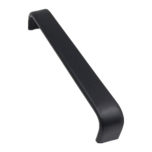 Aluminum Alloy 6063 T5 Anodized U Shape Square Tube Furniture <strong>Pull</strong> Handle Cabinet Hardware Fittings Bright <strong>Black</strong> <strong>Matte</strong> Silver - Product Image 1