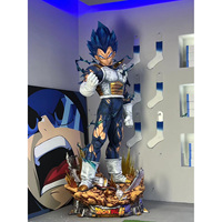 Statue de Goku en résine grandeur nature, figurine d'action en fibre de verre, Dragon Ball, dessin animé, sculpture d'anime à vendre