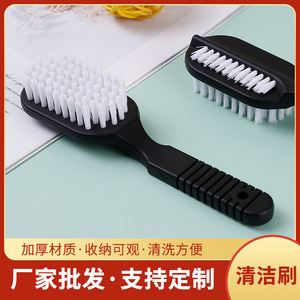 Brosse de nettoyage des ongles, poils en nylon, plastique noir, pour le soin des ongles et l'usage quotidien - Product Image 5