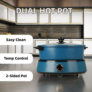 Pot chauffant électrique double face antiadhésif et amovible, capacité de 5L, contrôle multi-puissance, économie d'énergie pour usage domestique - Product Image 6