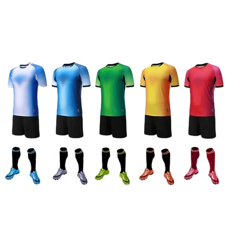 कस्टम चीन खेल किट पॉलिएस्टर शर्ट फुटबॉल और फुटबॉल प्रशिक्षण पहनने