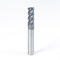 Fraise à queue plate en carbure à 4 cannelures sur mesure, outils CNC 4 mm HRC 60, support ODM/OEM, usinage de matériaux, usine directe, revêtement AlCrN 45