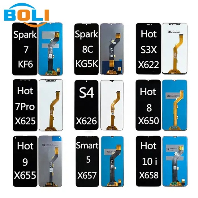 For Tecno Lcd for Tecno Spark 4 5 Air 7 8c Screen for Infinix Hot 7 8 9 10i 10 Play Screen X685 X650 X655 X657 X658 Lcd Display