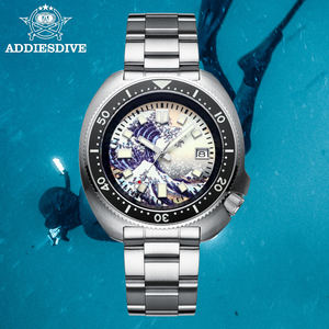 <span class=keywords><strong>Reloj</strong></span> Mecánico Automático ADDIESDIVE H8 NH35 Esfera Completamente Luminosa BGW9 Kanagawa Surfing Acero Inoxidable Impermeable 200m 2020 para Hombre - Product Image 1