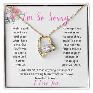 UIONEN Collier pendentif cœur en cuivre avec carte personnalisée – Cadeau d'excuse et de réconciliation pour votre partenaire - Product Image 6