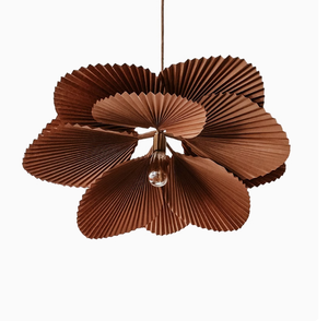 客厅复古扇形吊灯，创意手工花瓣形酒店卧室装饰灯 - Product Image 4