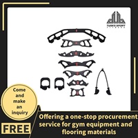 Ensemble de 8 supports de musculation en gros pour usine avec logo personnalisé, nouvelle version avec poignée de traction pour la musculation et l'entraînement physique