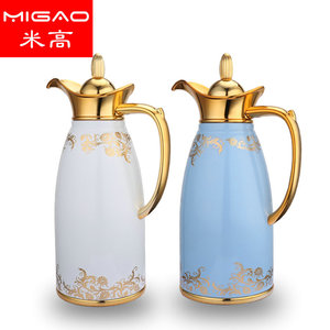 Carafe isotherme Migao de style européen en acier inoxydable, bouteille isotherme pour café, thé au lait, 1,5 L - Product Image 5