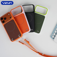 VAWI B429 Gaya Fashion dengan Tas Tali Gantungan untuk Casing Ponsel iPhone 12 13 14 15 16 17 Pro Max Casing Pelindung Magnetik Anti Benturan