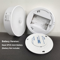 Détecteur de mouvement lumière USB 3AAA batterie veilleuses applique murale pour armoire escaliers couloir placard armoire LED veilleuses