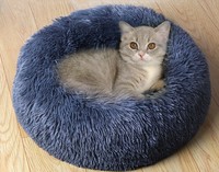 Lit de sommeil profond écologique à fond épais pour chat, taille XL, lit d'hiver en peluche mignon pour petits chiens et chats