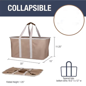 Machine Washable Polyester Travel <b>Laundry</b> Backpack Handles Drawstring Eco-friendly Foldable Portable Dirty Clothes Organizer - Product Image 4