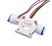 Sensor de flujo de líquido de conexión rápida de 3 minutos con temperatura y Material TDS POM Salida DC5V Puerto de 3/8 "multifuncional de salida