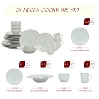Assiettes en céramique écologiques au design personnalisé ensemble de vaisselle moderne du fournisseur d'usine en gros avec impression pour restaurant à usage domestique