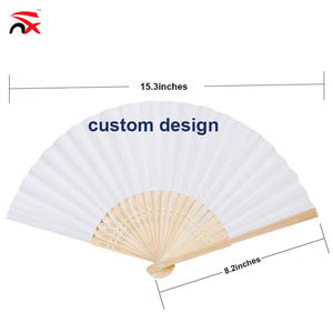FAI DA TE Bianco di Bambù Ventaglio Pieghevole Ventilatore Tenuto In Mano di Carta Piegato Fan per la Cerimonia Nuziale Del Partito e Della Decorazione Della Casa - Product Image 4