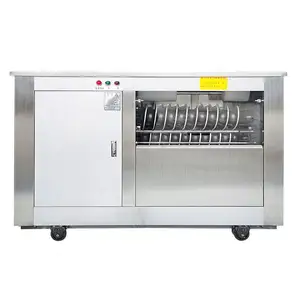 Máquina de fazer pão redondo para pizza, máquina automática de fazer bolinhos de massa, corte e arredondamento, pão cozido no vapor