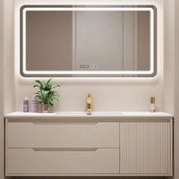 Ensemble Moderne de Meubles-Lavabos de Salle de Bain de Luxe en Contreplaqué Sur Mesure – Double Vasque et Produits de Coiffeuse de Luxe en Gros