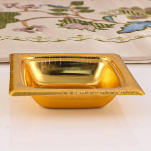 จานสแตนเลสทรงสี่เหลี่ยม ดีไซน์ทันสมัย ลายเรียบ จานขนมหวาน จานเค้ก ถาดใส่ขนม ภาชนะโลหะ ของตกแต่งสไตล์อินส์ - Product Image 2