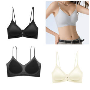 Soutiens-gorge de style basique pour femmes, soutiens-gorge pour filles asiatiques à petite poitrine, sous-vêtements, ensemble de soutien-gorge sexy, soutien-gorge sans couture, coupe laser, sans armatures, bonnet fin - Product Image 5