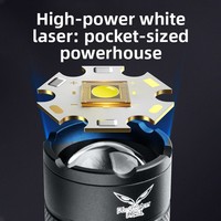 Lampe torche puissante pour l'extérieur, zoom concentré, ultra longue portée, étanche, lampe torche pour l'extérieur et la maison FW-101