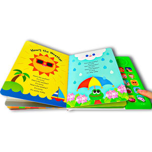 Impresión offset personalizada de alta calidad, botón pulsador, Impresión de <span class=keywords><strong>libro</strong></span> de cuentos con sonido para niños, juguetes educativos, audiolibro - Product Image 5