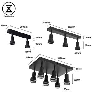 Qualité supérieure Multi Tête Montage en Surface Angle Réglable Personnalisé <span class=keywords><strong>Gu</strong></span> <span class=keywords><strong>10</strong></span> Cob <span class=keywords><strong>Plafonnier</strong></span> Aluminium Spot Led Spot - Product Image 2