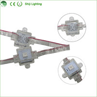 Lumières LED Pixel SHIJI APA102C SMD Prix Usine DC5V 0.3W IP67 RGBW PVC Émettant de la Lumière, Écran Carré Blanc 18mm pour Bâtiments