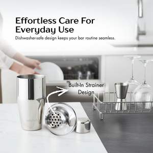 Coctelera de Acero Inoxidable 201 de Alta Calidad, Estilo Francés, Negro Mate, 750 ml - Product Image 3