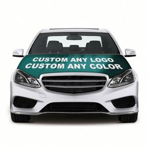 Entrega Rápida Directa de Fábrica, Funda Personalizada para Auto con Bandera, Bandera Impermeable para Capó con Logotipo del Motor, Ajuste Universal - Product Image 1