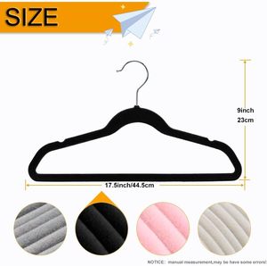 Bán buôn 50 + 10 gói không trượt cao cấp nhung móc tiết kiệm không gian sắt và nhựa móc áo - Product Image 2