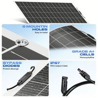 Panneaux solaires flexibles à film mince, légers et enroulables, pour usage domestique, prix usine, 80W, 100W, 150W, 200W