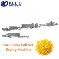 Ligne de production clé en main de céréales de petit-déjeuner croustillantes à base de flocons de maïs, automatique et efficace, en acier inoxydable SUS304