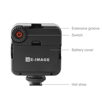 E-IMAGE E8 Mini 6000k Lumière LED pour Appareil Photo avec Monture Hot Shoe pour DSLR Smartphone Vlog