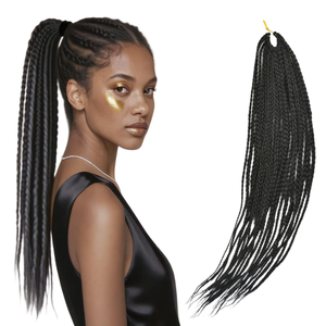 22/24 hebras raíces <span class=keywords><strong>africanas</strong></span> caja <span class=keywords><strong>trenzas</strong></span> peluca Anti-llameante extensión de cabello sintético fibra de alta temperatura <span class=keywords><strong>trenzas</strong></span> de ganchillo sintéticas - Product Image 1