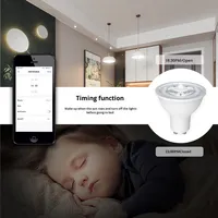 Projecteur LED intelligent Tuya Zigbee pour maison connectée, commande vocale, compatible Android, RGBCW, intensité variable, synchronisation musicale, Alexa, interface GU10, 5W