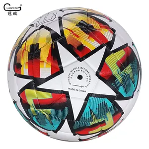 Vente en gros, ballon de football officiel de haute qualité avec impression de logo personnalisé, ballon de football en cuir PU taille 5 4 pour l'entraînement pour le match