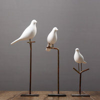Figurine de colombe de style nordique minimaliste, ornement semi-artisanal, décoration moderne créative pour le salon
