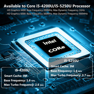 كمبيوتر مكتبي صغير للأعمال من نوع i5، يدعم شاشتين بدقة HD+VGA، بدون مروحة، هيكل معدني بالكامل، شحن سريع - Product Image 4