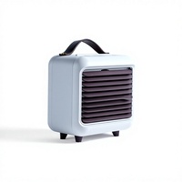 Ventilateur de bureau USB portable avec minuterie à vitesse réglable et lumière en plastique pour la maison et l'hôtel